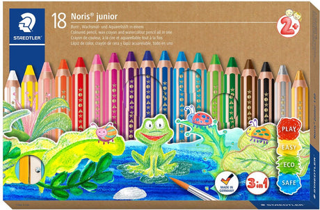 Staedtler noris junior - 3-i-1 farveblyant - sæt 18 stk