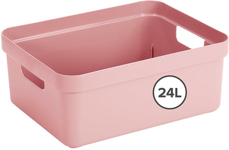 Sunware sigma home opbergbox 24l - 44.5x34.5x18.3 cm - roze