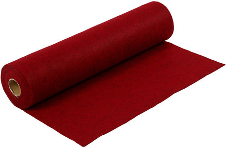 Creativ firma hobbyfilt, B: 45 cm, tykkelse 1,5-2 mm, meleret, 180-200 gr, rød, 5 m 1 rulle