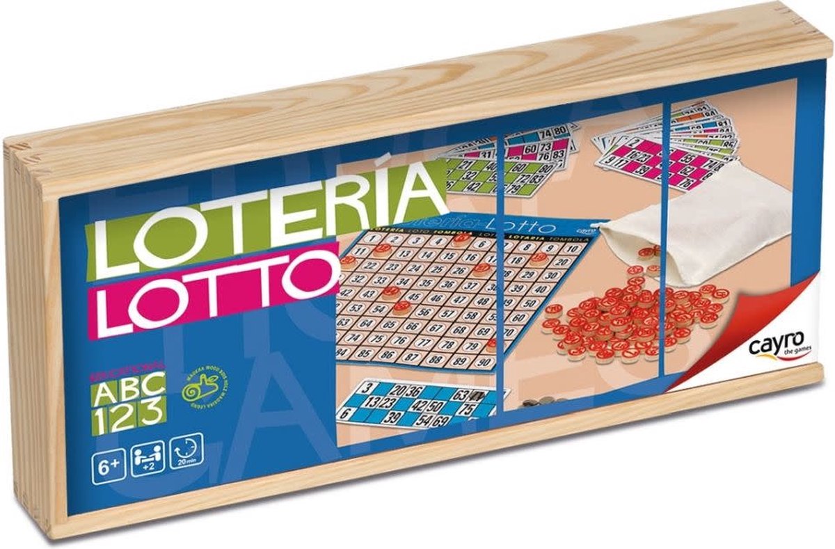 Geronimo spil cayro lotto tombola 40 kort med trææske