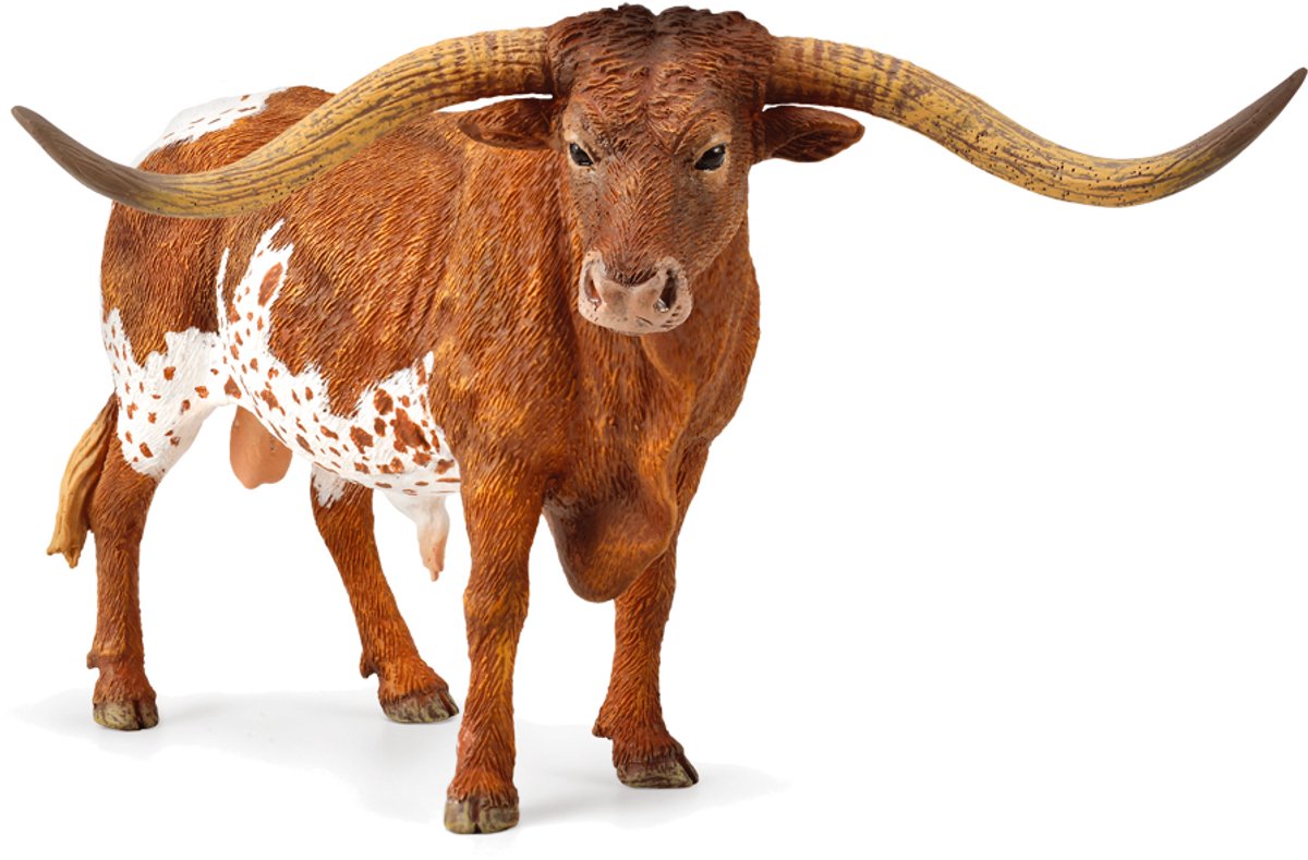 Collecta figur - Texas longhorn bull - (xl) - husdyr - håndmalet - miniature