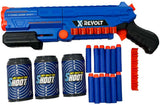 Lobbes legetøj f.eks. shooter x revolt - med 12 bløde pile og 3 dåser