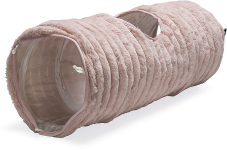 Designed by lotte reza - kattentunnel - roze - 70x25x25 cm
