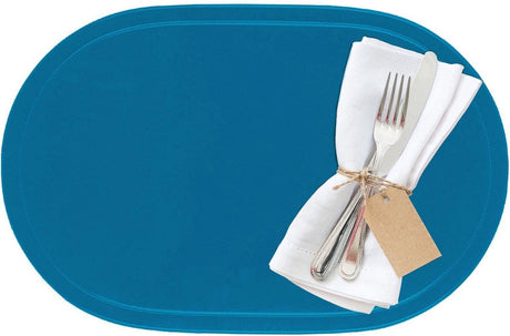 Westmark sæt med 4 dækkeservietter, 45,5 x 29 cm, vinyl, blå lyseblå, saleen kollektion: sjovt
