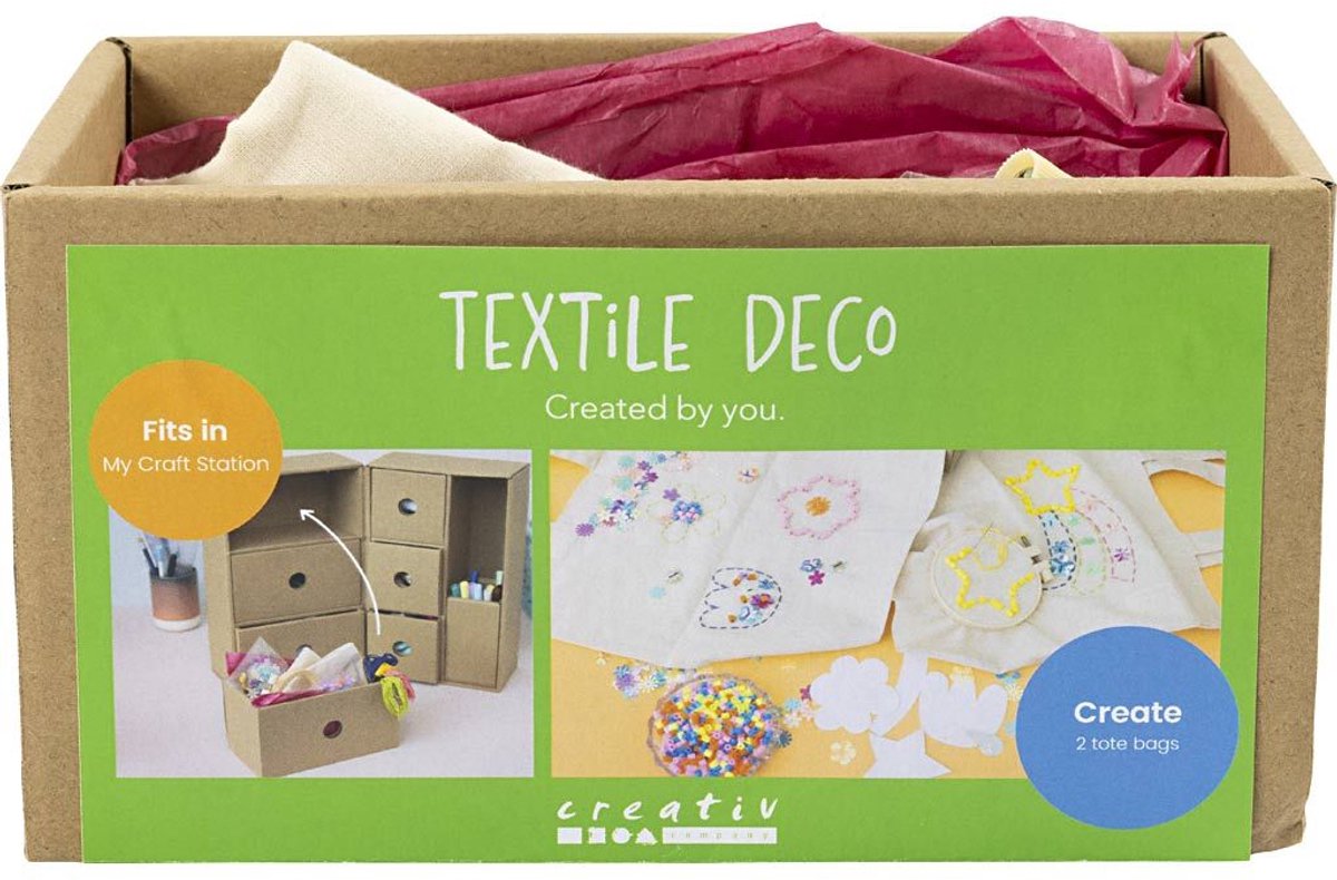 Kreativ virksomhed https: www.cchobby.nl my-craft-station-textile-decoration-various-colors-1-box