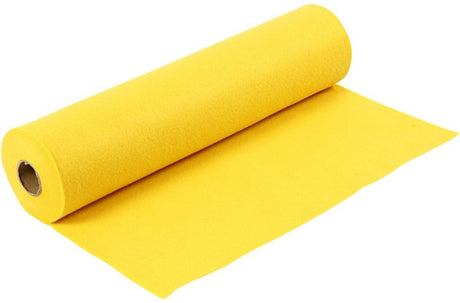 Creativ firma hobbyfilt, b: 45 cm, tykkelse 1,5-2 mm, 180-200 g, gul, 5 m 1 rulle