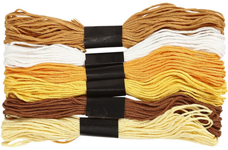 Creativ company broderitråd, tykkelse 1 mm, guld, 6 kugler 1 æske