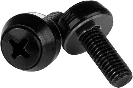 Startech m6 x 12mm - monteringsskruer - 50 stk sort - m6 x 12mm - skruer - 50 stk sort - m6 monteringsskruer til serverrackskab