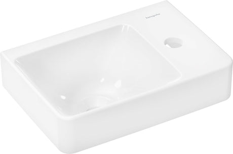 Hansgrohe xelu q - springvand - med hylde højre - 360 250 - med hanehul - uden overløb - hvid