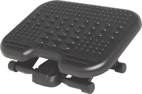 Kensington sole massage adjustable footrest - ergonomic design - black