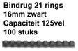 Gbc combbind 16mm sort d100x