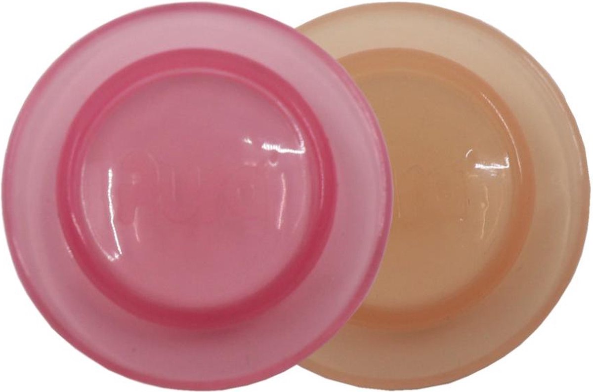 Pura silikone lukkeskive 2 stk pink og gulerod