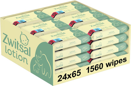 Zwitsal babyservietter - lotion - 1560 servietter (24x65) - værdipakke