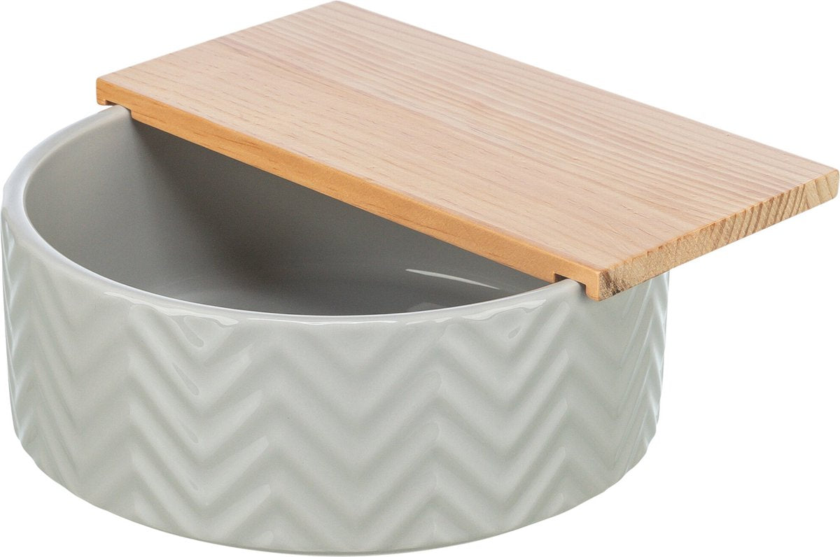 Trixie - sandbad med platform - mus hamstere - keramisk træ - 20x20 cm 21x8 cm