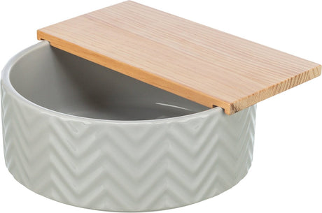 Trixie - sandbad med platform - mus hamstere - keramisk træ - 20x20 cm 21x8 cm