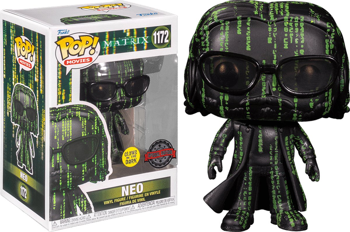 Funko pop! matrix - matrixen neo exclusive (gitd) #1172