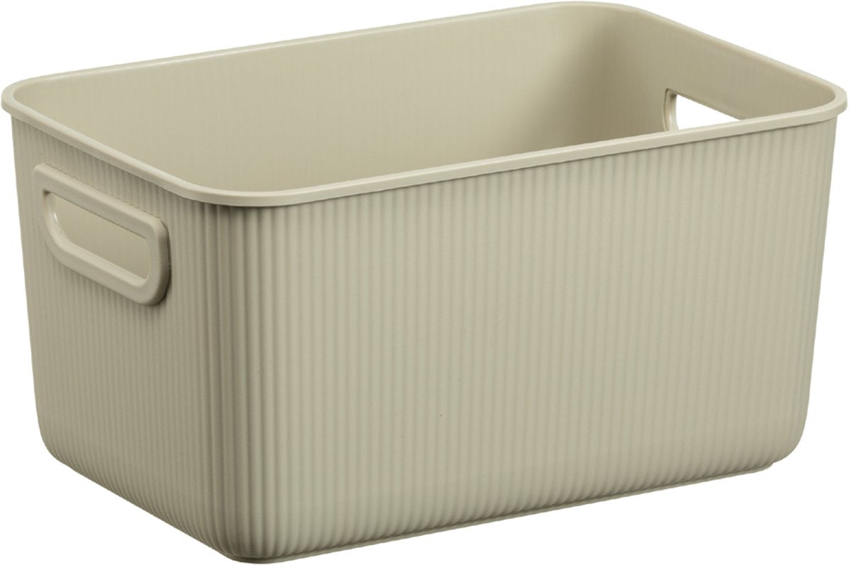 Plast team akita - opbevaringsboks - opbevaringsbeholder 5l - 100% genanvendt - beige