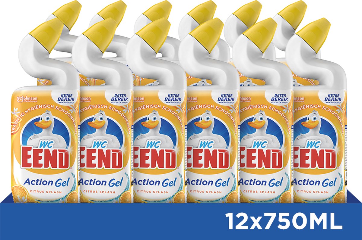 Toilet and toilet cleaner action gel citrus splash