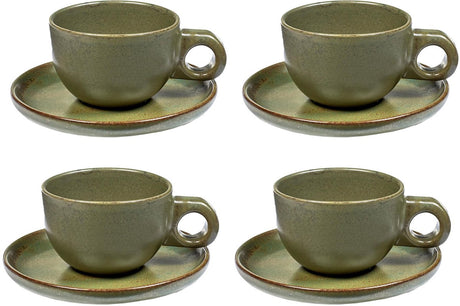 Serax - sergio herman overflade - kaffekop + underkop - camo grøn - 13 ø - 4 stk.