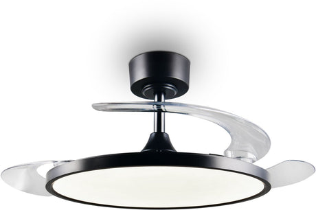 Rl live your light reality kasfjord - ventilator - sort mat - inkl. 1x SMD 30 - lys kan skiftes separat - fjernbetjening - integreret lysdæmper - trinløst justerbar lysfarve - loftmontering - timer - sommer- og vintertilstand - 6 hastighedsniveauer