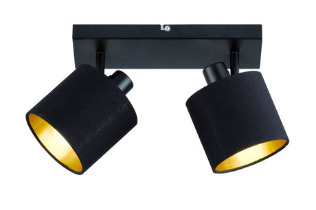 Rl live your light reality tommy overflademonteret spotlight - sort mat - ekskl. 2x e14 - ip20
