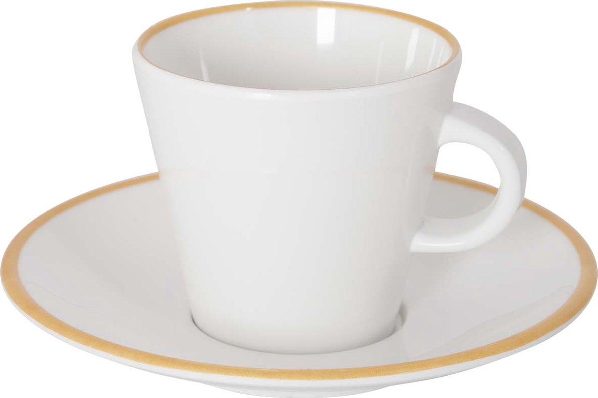 Gimex - linea line - espresso sæt - guld - 85 ml - 2 stk