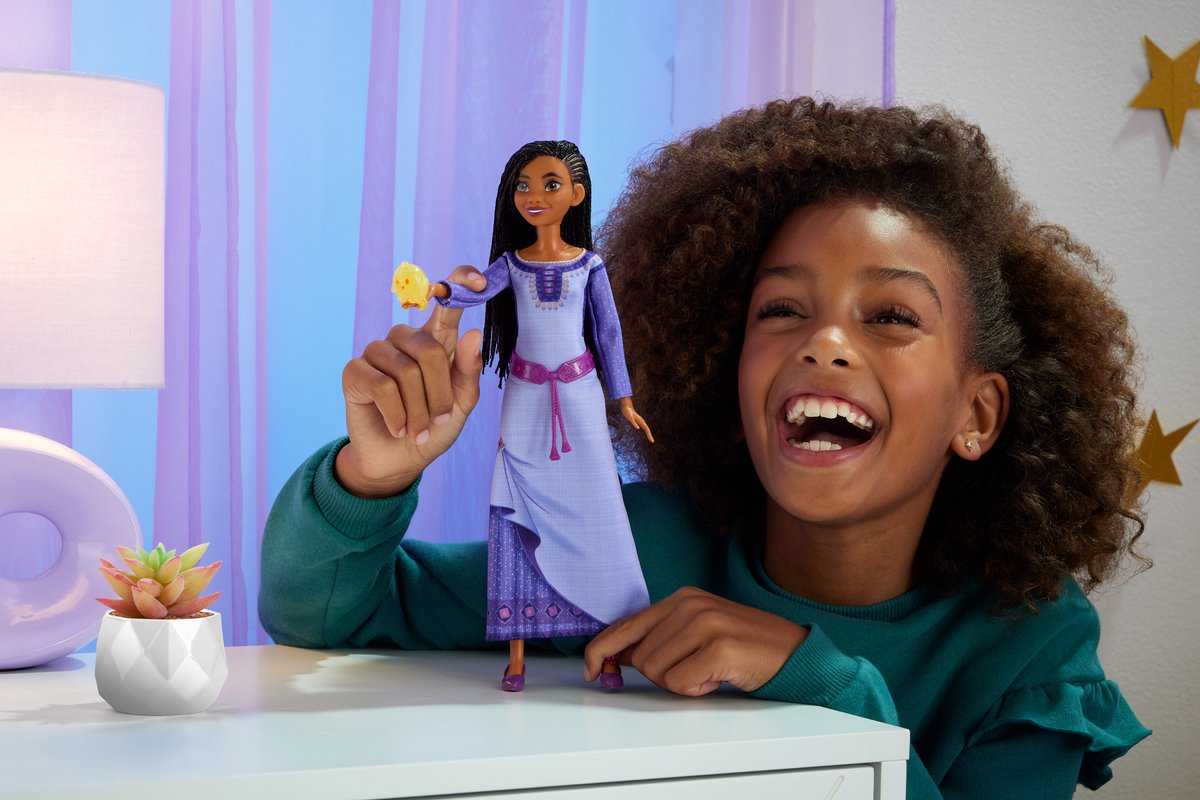 Mattel-spil disney jeg ville ønske, at Asha sang på engelsk lilla