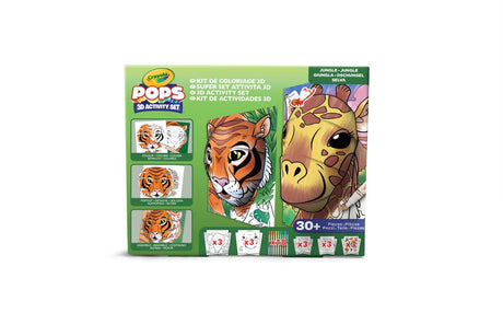 Crayola - pops - hobbypakke - 3D aktiviteter supersæt til børn - jungletema - 6 fag