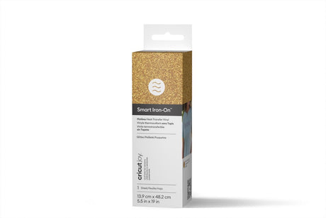 Cricut Joy™ Smart Iron-On™ HTV med glitter - guld (ingen måtte nødvendig)