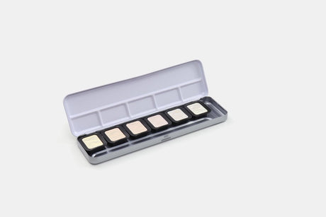 Finetec ® iriserende akvarelfarvesæt nissedust | 6 farver