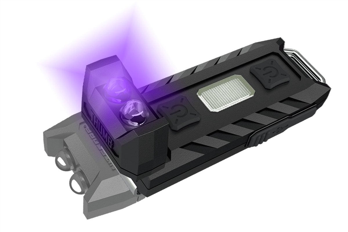Nitecore thumb leo uv nøglering lampe genopladelig