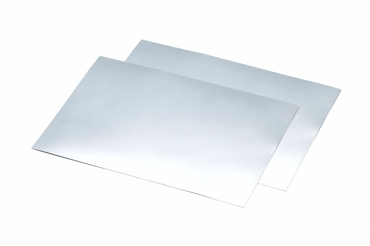 Tamiya modelbygningsdekoration - 87226 ultratyndt aluminiumsmærkat - 100x144 mm - 0,01 mm tykt - 2 ark folie