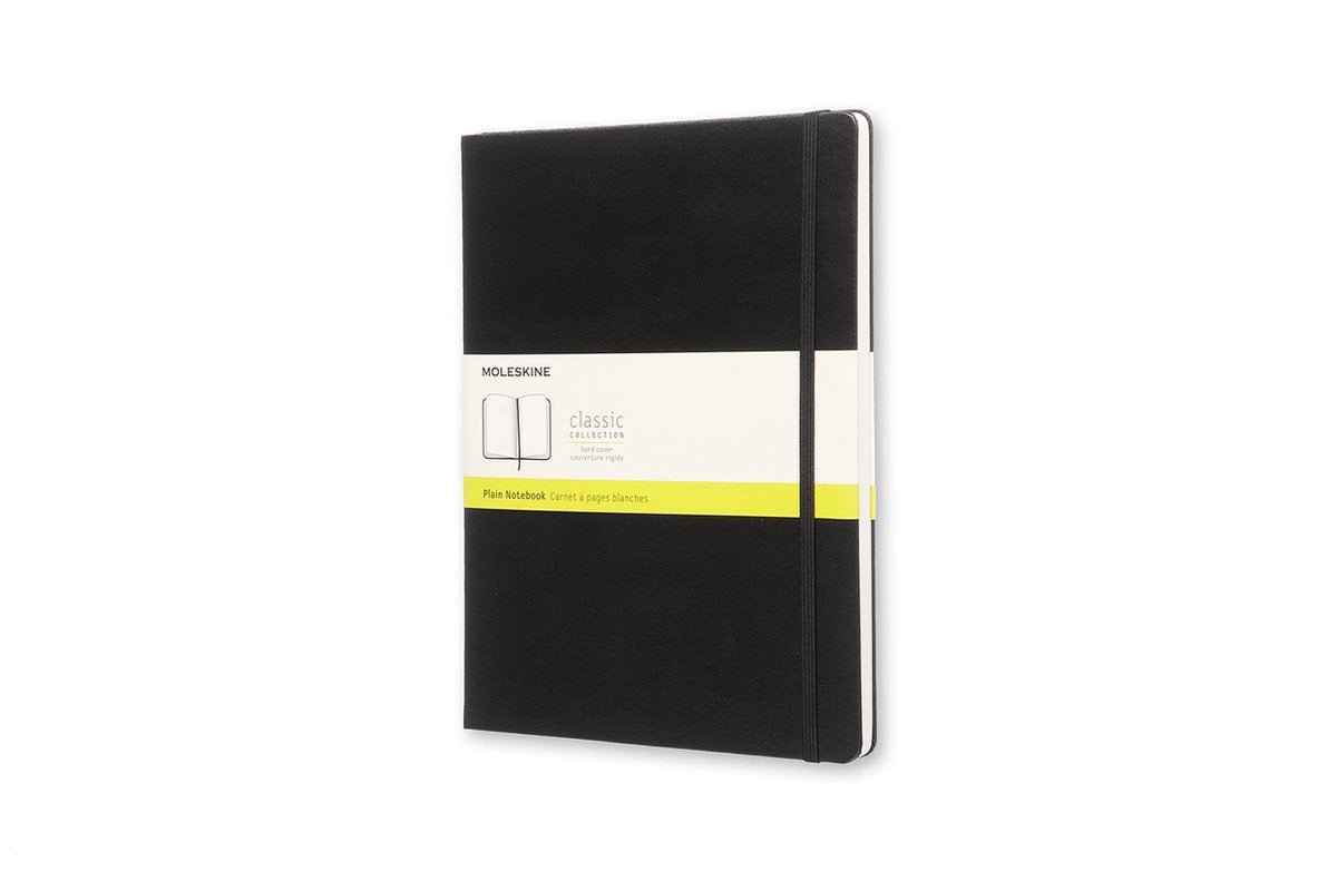Moleskine klassisk notesbog - ekstra stor - hardcover - blank - sort