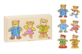 Goki Wood Dressing Puzzle Bears i Houten Box, 36 ..