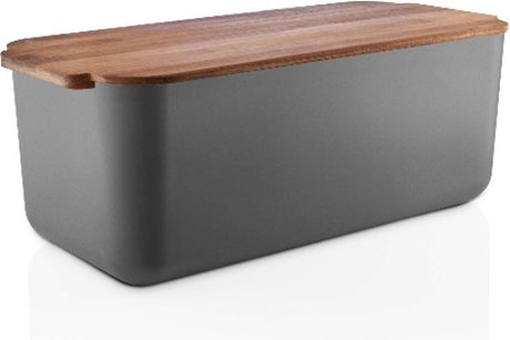Eva solo brødspand med låg, grå, plastik, bambus, 42 x 19 x 16 cm -