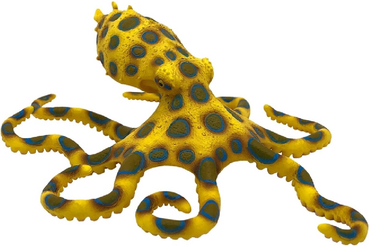 Bullyland 67510 – legefigur og samlerfigur blåringet blæksprutte – ca. 4,5 cm – naturtro og detaljeret design – ideel som pædagogisk legefigur og lille gave til børn fra 3 år.