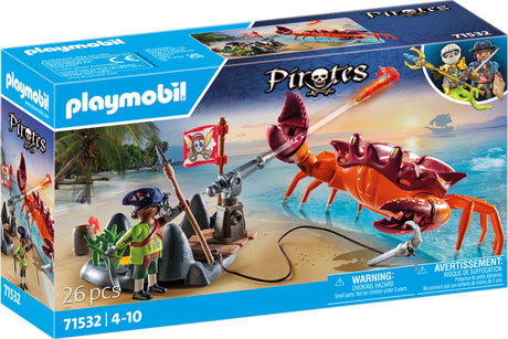 Playmobil-pirater kæmper mod den gigantiske krabbe - 71532