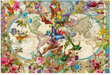 Ravensburger puslespil flora og fauna verdenskort - puslespil - 2000 brikker
