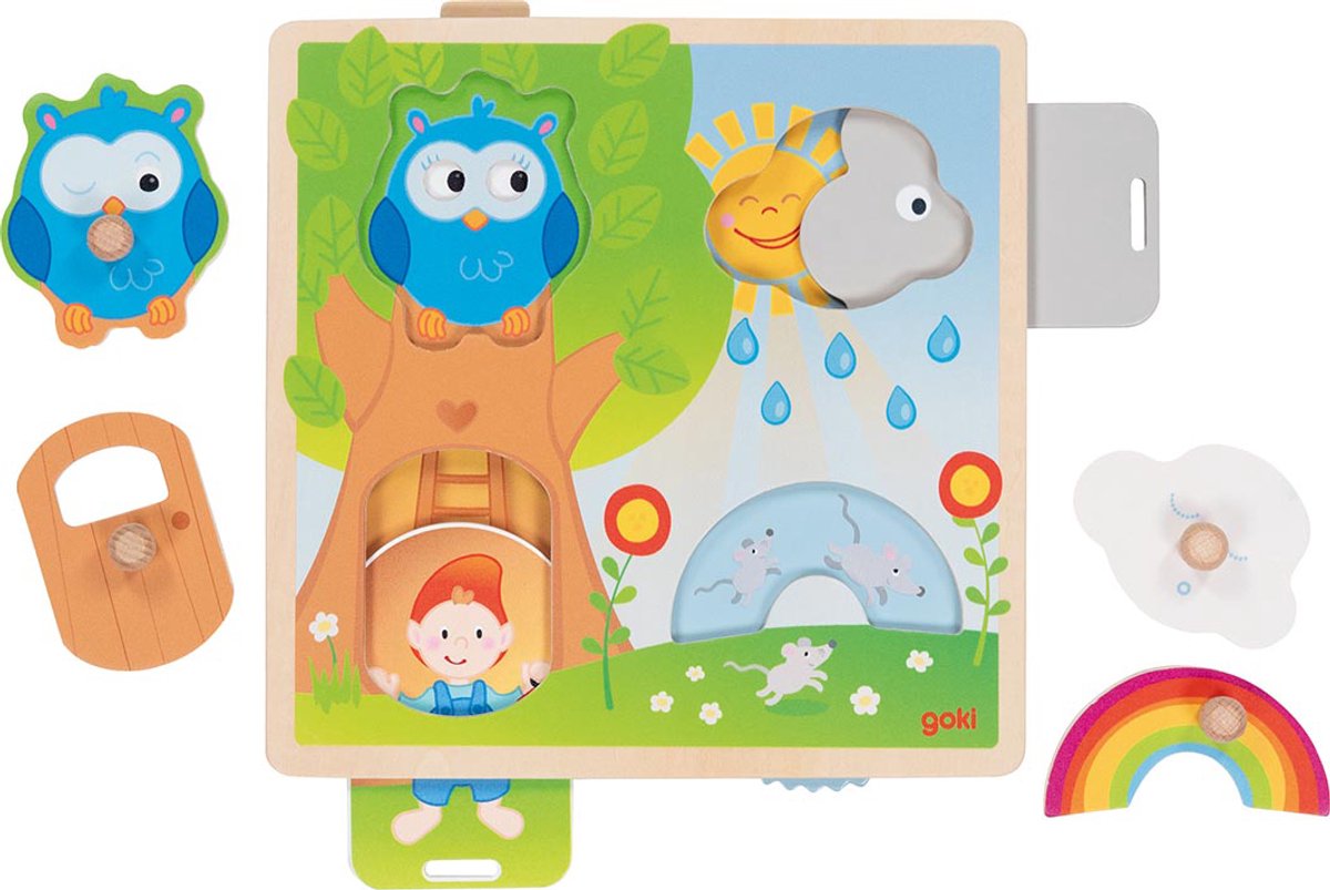 Goki Wooden Baggrundsform Puslespil igen, 4.