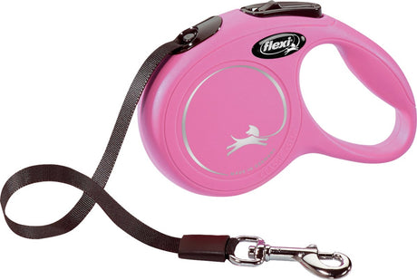 Flexi new classic tape - hundesnor - pink - xs - 3 m - (<12 kg)