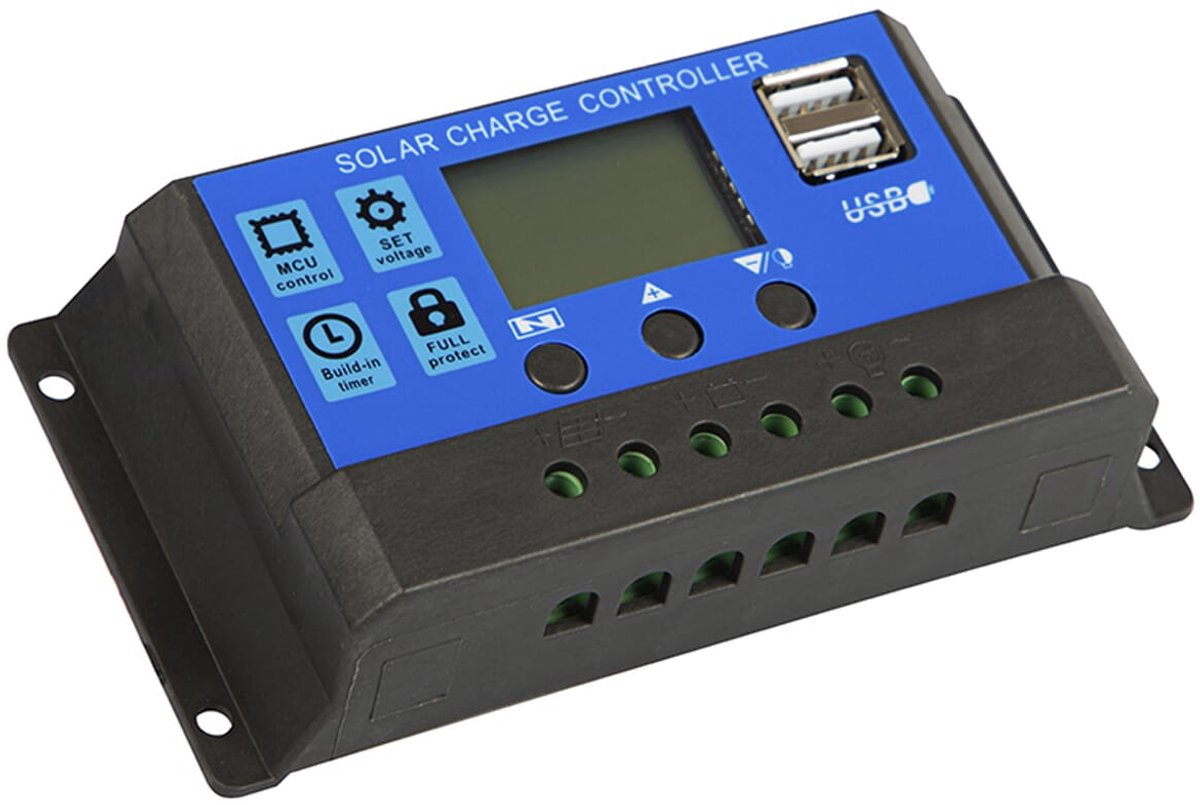 Blow solar charge controller - 12v 24v - 100a - LCD display - 2x USB - solar charge controller