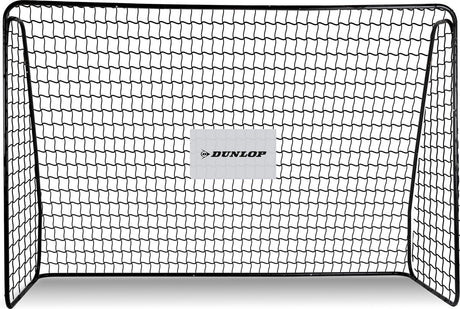 Dunlop voetbaldoel - voetbal goal 300 x 205 x 120 cm - voetbalgoal groot - buitenspeelgoed voor kinderen en volwassenen - snelle montage - voetbal training doel - metaal - zwart
