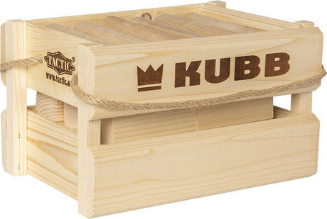 Tactic kubb - fangst- og kastespil - originalt svensk kastespil i luksusbæretui af træ - bæredygtigt fyrretræ