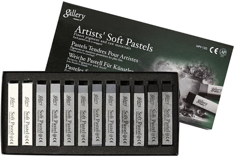 Creativ Company Gallery Soft Pastel Set Black White Harmonie, 12 ..