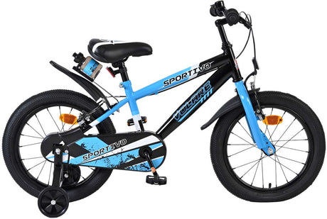 Volare Sportivo Børns cykel - Drenge - 16 tommer - Blå sort - To håndbremser