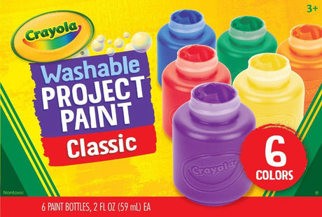 Crayola - hobbypakke - vaskbar maling til børn - 6 stk - primærfarver