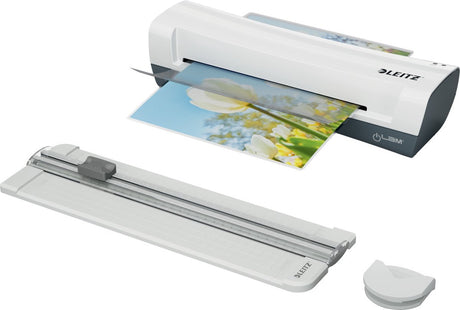 Leitz ilam home a4 laminator - 4-i-1 lamineringssæt - inklusive 5 lamineringsposer (2 x 80 mikron) - hvid