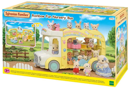Sylvanian families 5744 rainbow baby bus dukkehus indretning