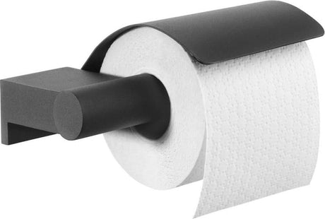 Tiger bold - toiletrulleholder med klap - sort