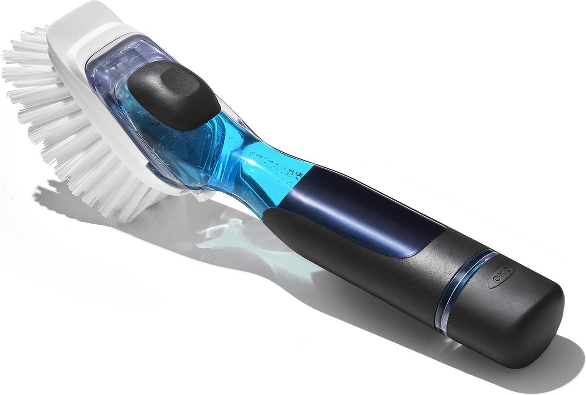 Oxo - opvaskebørste - med sæbedispenser